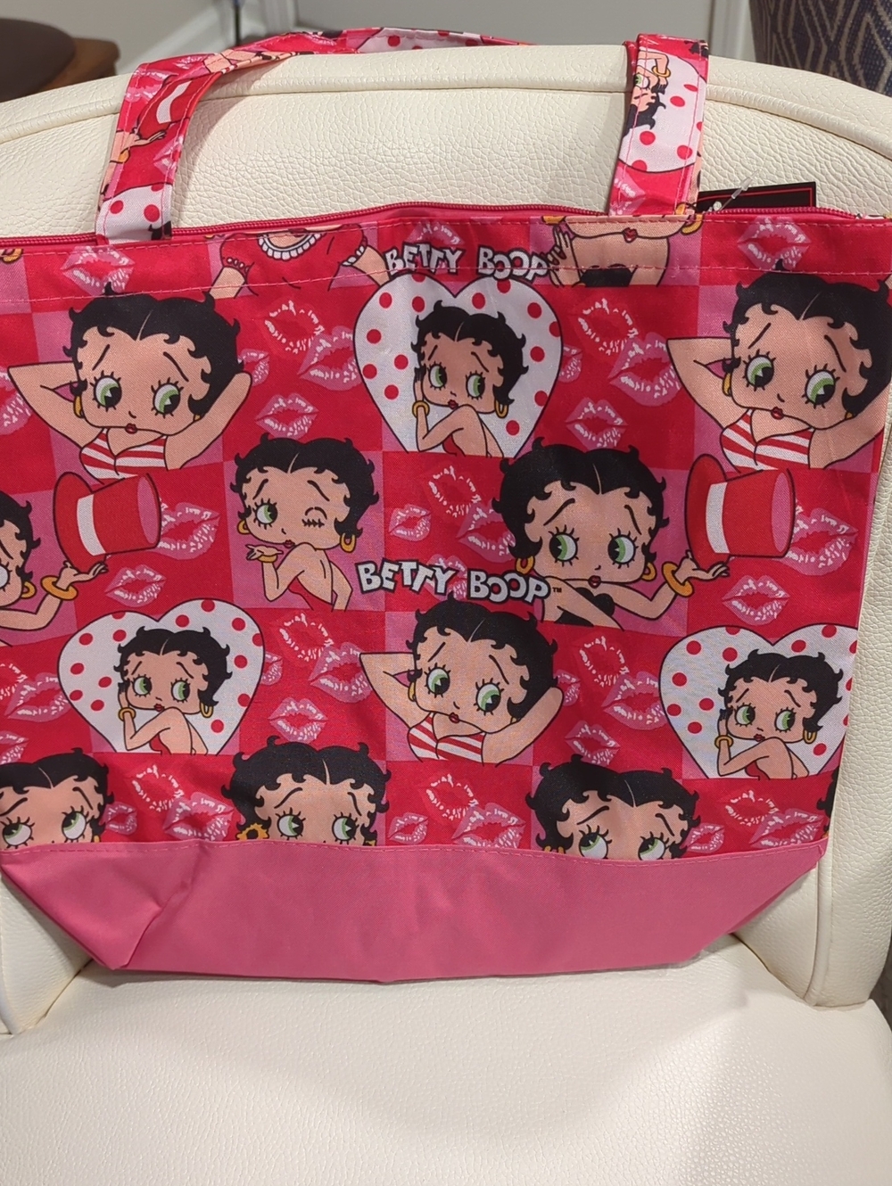 Betty Boop Red and Pink Graphic Tote
